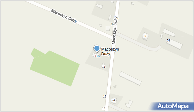 Macoszyn Duży, Macoszyn Duży, 11A, mapa Macoszyn Duży