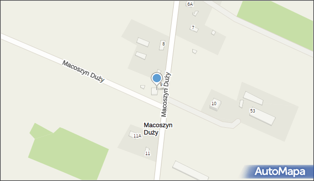 Macoszyn Duży, Macoszyn Duży, 9A, mapa Macoszyn Duży