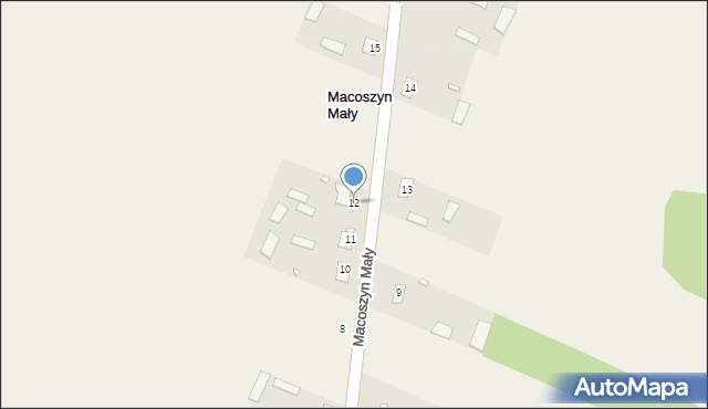 Macoszyn Mały, Macoszyn Mały, 12, mapa Macoszyn Mały