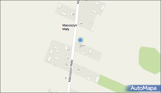 Macoszyn Mały, Macoszyn Mały, 13, mapa Macoszyn Mały