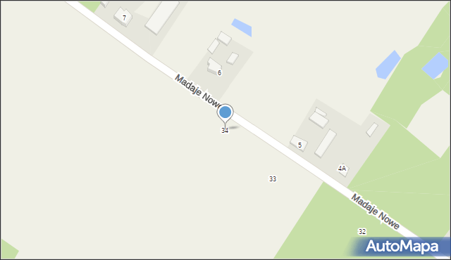 Madaje Nowe, Madaje Nowe, 34, mapa Madaje Nowe