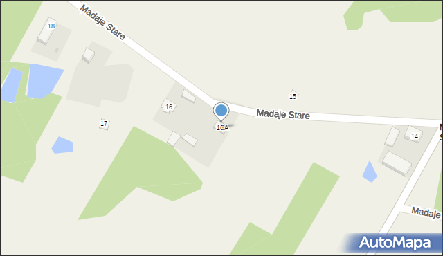 Madaje Stare, Madaje Stare, 16A, mapa Madaje Stare