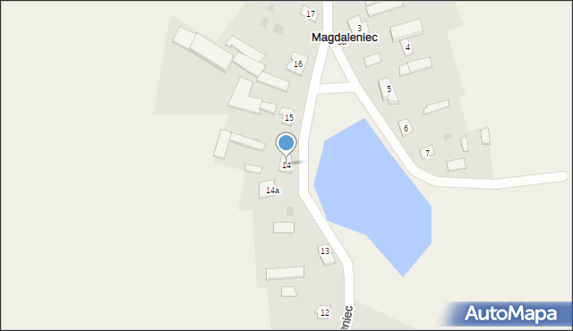 Magdaleniec, Magdaleniec, 14, mapa Magdaleniec