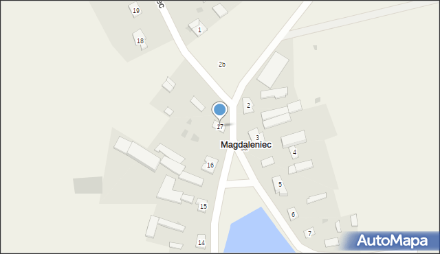 Magdaleniec, Magdaleniec, 17, mapa Magdaleniec