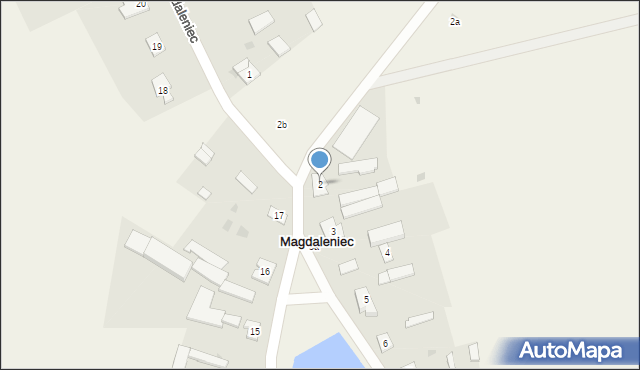 Magdaleniec, Magdaleniec, 2, mapa Magdaleniec