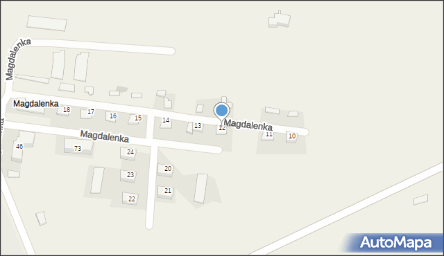 Magdalenka, Magdalenka, 12, mapa Magdalenka