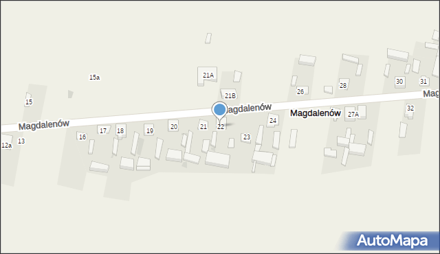 Magdalenów, Magdalenów, 22, mapa Magdalenów