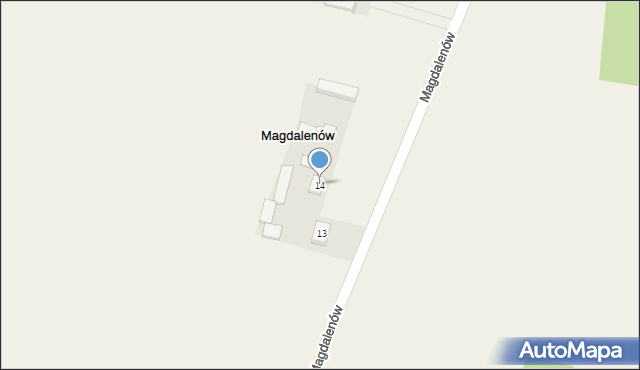 Magdalenów, Magdalenów, 14, mapa Magdalenów