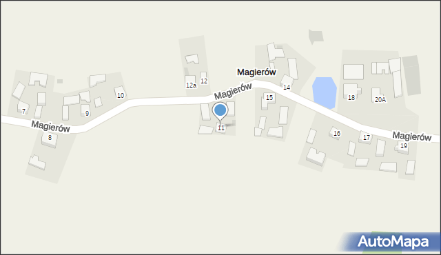 Magierów, Magierów, 11, mapa Magierów