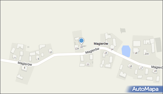 Magierów, Magierów, 12, mapa Magierów