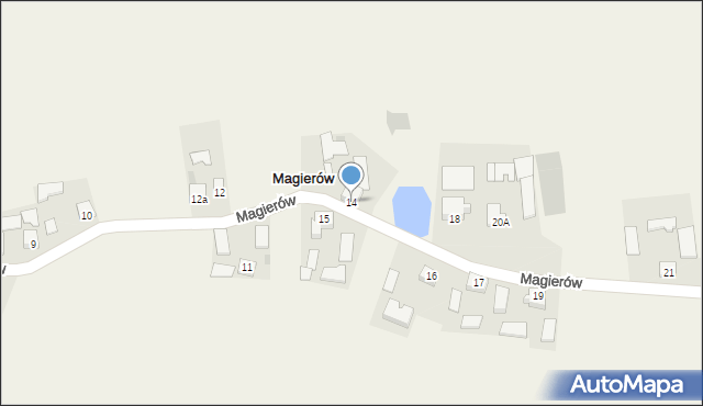 Magierów, Magierów, 14, mapa Magierów