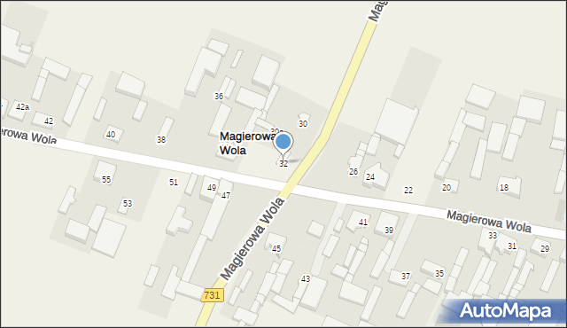 Magierowa Wola, Magierowa Wola, 32, mapa Magierowa Wola
