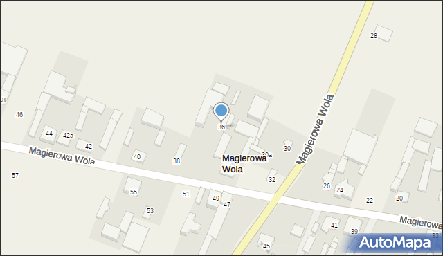 Magierowa Wola, Magierowa Wola, 36, mapa Magierowa Wola