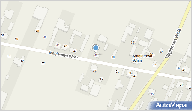 Magierowa Wola, Magierowa Wola, 40, mapa Magierowa Wola