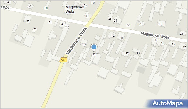 Magierowa Wola, Magierowa Wola, 43, mapa Magierowa Wola