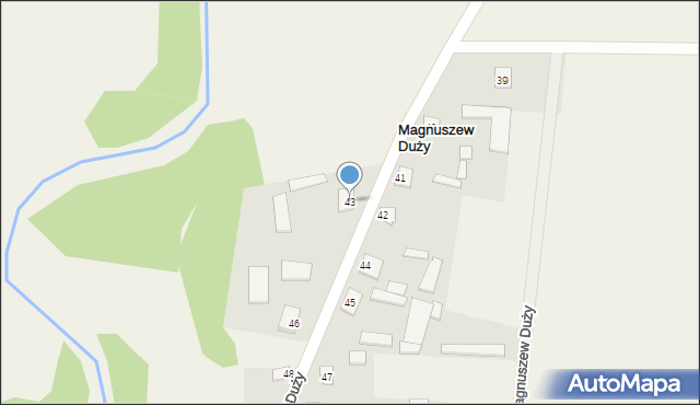 Magnuszew Duży, Magnuszew Duży, 43, mapa Magnuszew Duży