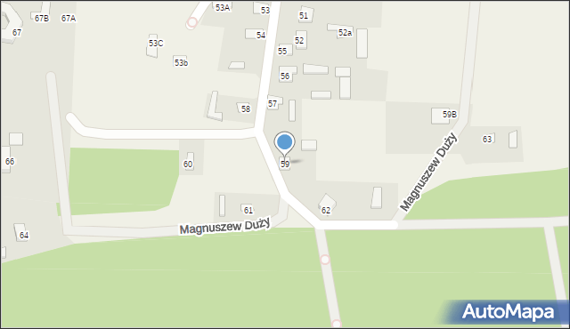 Magnuszew Duży, Magnuszew Duży, 59, mapa Magnuszew Duży