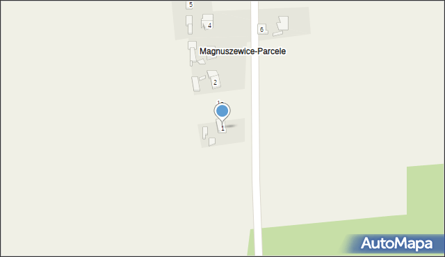 Magnuszewice, Magnuszewice, 1, mapa Magnuszewice