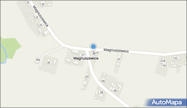 Magnuszewice, Magnuszewice, 38, mapa Magnuszewice