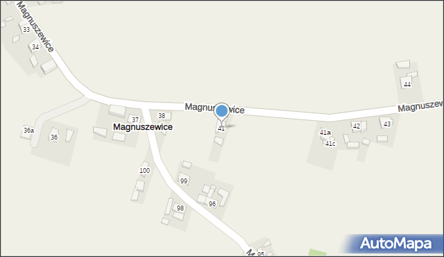 Magnuszewice, Magnuszewice, 41, mapa Magnuszewice