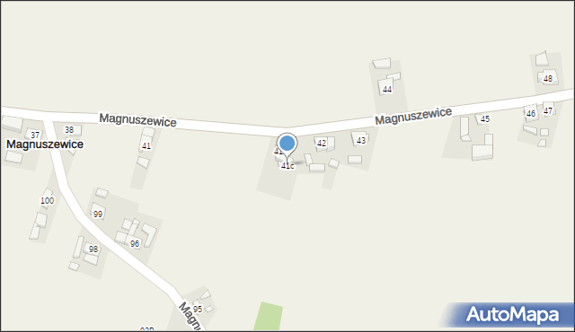 Magnuszewice, Magnuszewice, 41c, mapa Magnuszewice