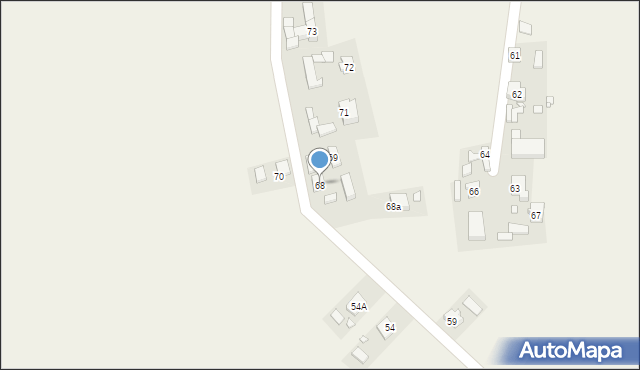 Magnuszewice, Magnuszewice, 68, mapa Magnuszewice