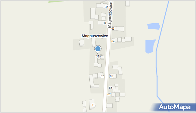 Magnuszowice, Magnuszowice, 32a, mapa Magnuszowice