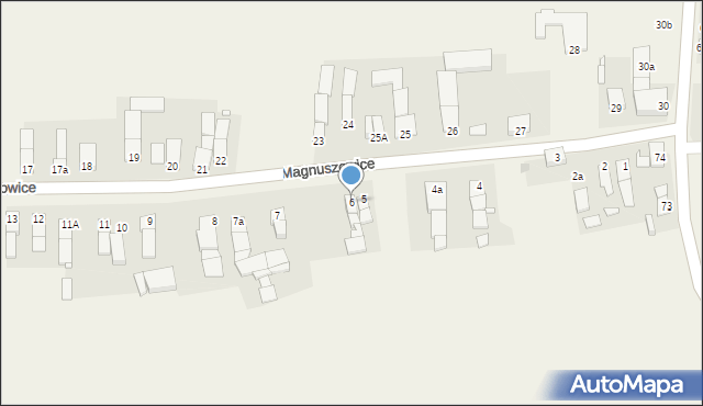 Magnuszowice, Magnuszowice, 6, mapa Magnuszowice