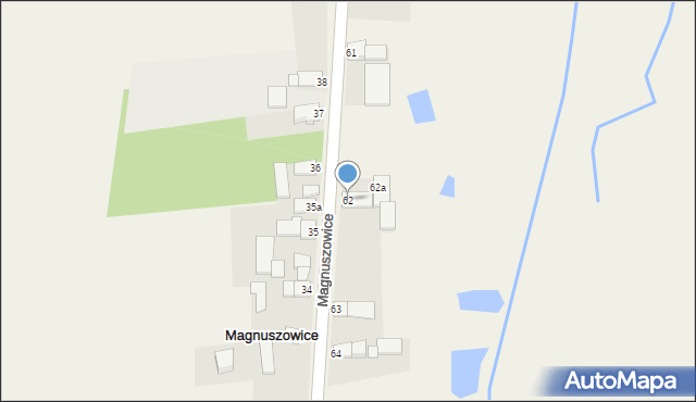 Magnuszowice, Magnuszowice, 62, mapa Magnuszowice