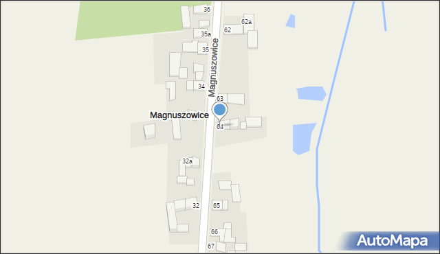 Magnuszowice, Magnuszowice, 64, mapa Magnuszowice