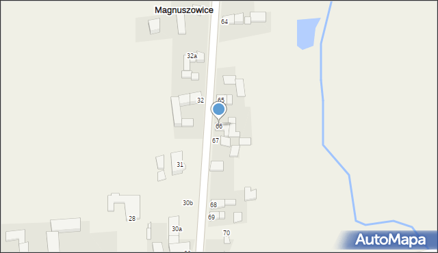 Magnuszowice, Magnuszowice, 66, mapa Magnuszowice