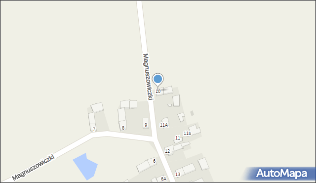 Magnuszowiczki, Magnuszowiczki, 10, mapa Magnuszowiczki