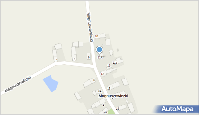 Magnuszowiczki, Magnuszowiczki, 11A, mapa Magnuszowiczki