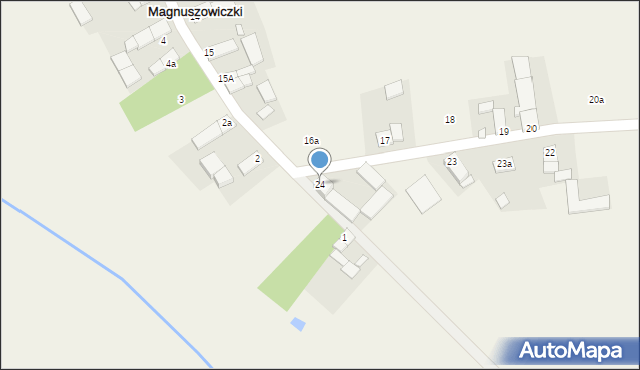 Magnuszowiczki, Magnuszowiczki, 24, mapa Magnuszowiczki
