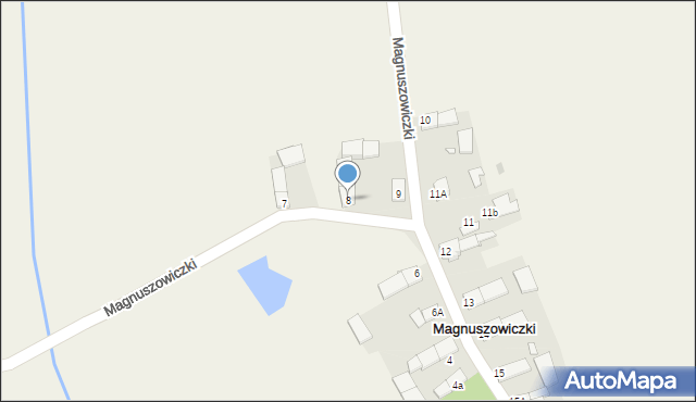 Magnuszowiczki, Magnuszowiczki, 8, mapa Magnuszowiczki