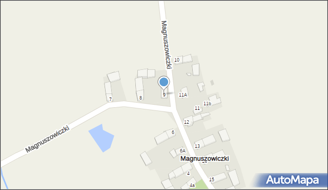 Magnuszowiczki, Magnuszowiczki, 9, mapa Magnuszowiczki