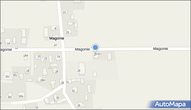 Magonie, Magonie, 27, mapa Magonie