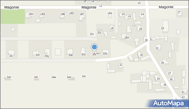 Magonie, Magonie, 30c, mapa Magonie