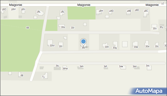 Magonie, Magonie, 30j, mapa Magonie