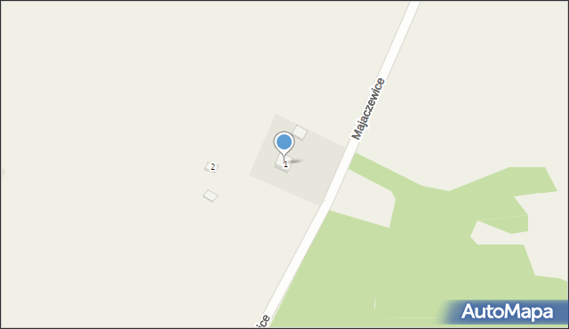 Majaczewice, Majaczewice, 1, mapa Majaczewice