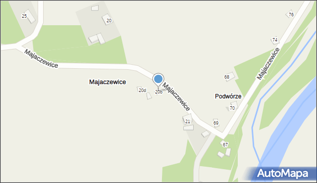 Majaczewice, Majaczewice, 20b, mapa Majaczewice