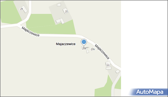 Majaczewice, Majaczewice, 20d, mapa Majaczewice
