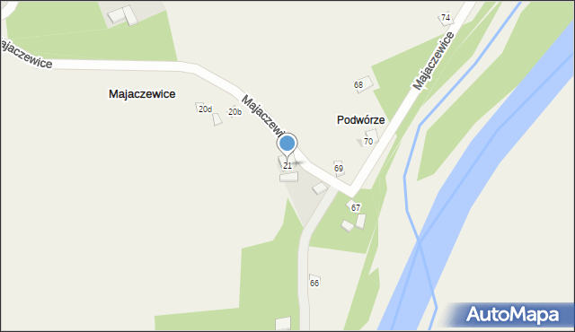 Majaczewice, Majaczewice, 21, mapa Majaczewice