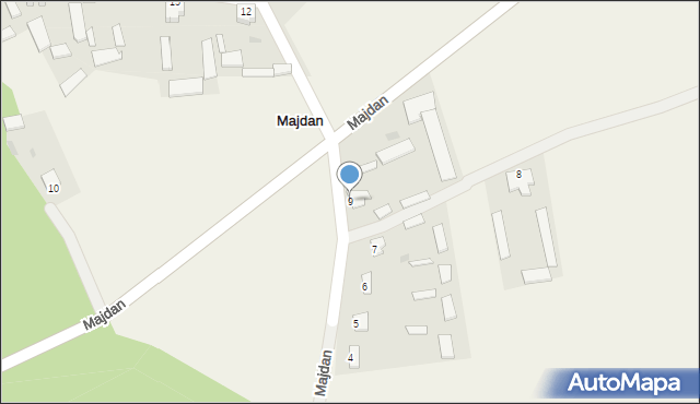 Majdan, Majdan, 9, mapa Majdan