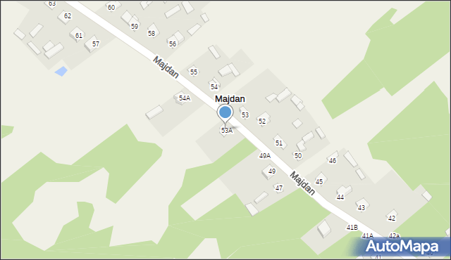 Majdan, Majdan, 53A, mapa Majdan