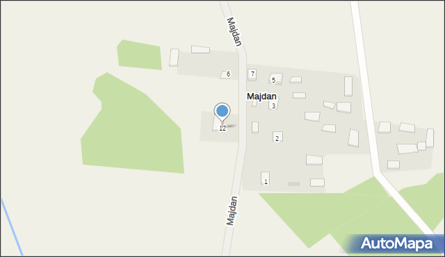 Majdan, Majdan, 12, mapa Majdan