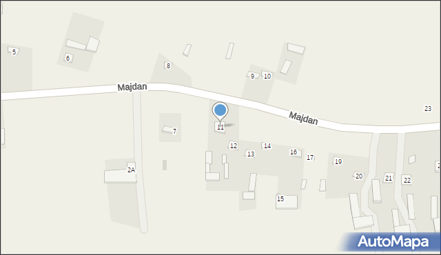 Majdan, Majdan, 11, mapa Majdan