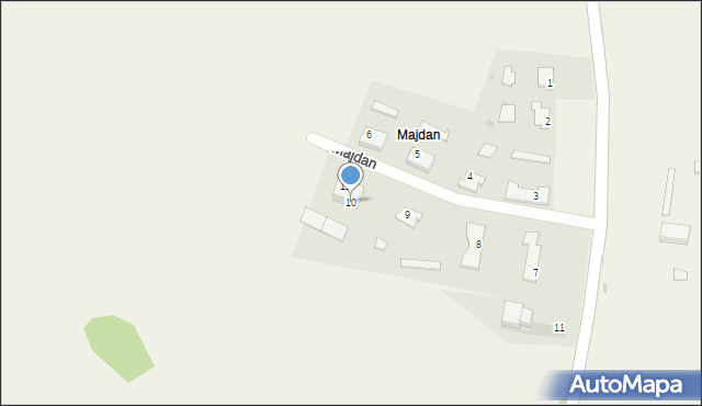 Majdan, Majdan, 10, mapa Majdan