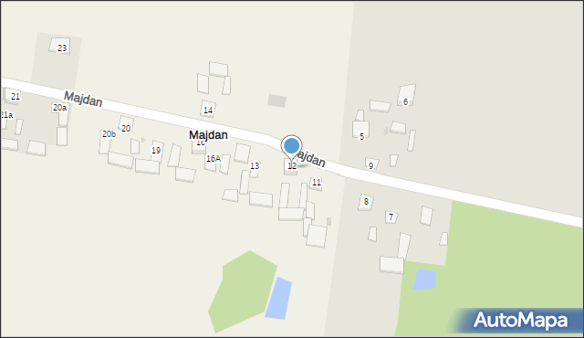 Majdan, Majdan, 12a, mapa Majdan