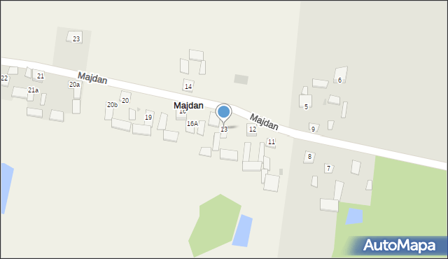 Majdan, Majdan, 13, mapa Majdan